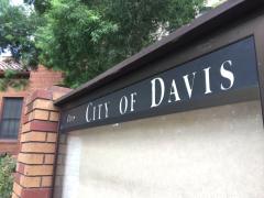 Davis sign at City Hall
