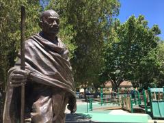 Statue of Gandhi in Davis CA park