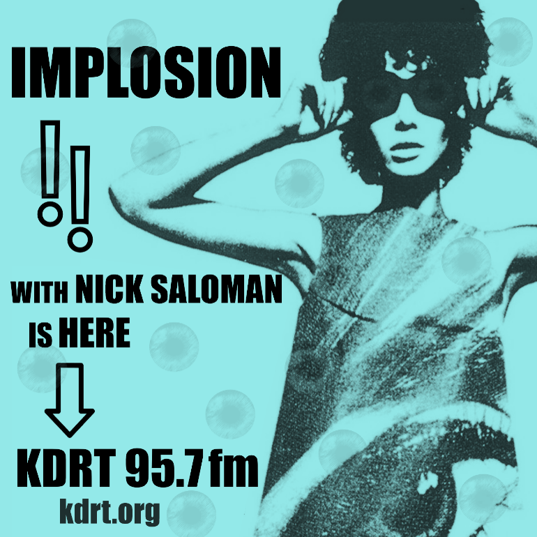 IMPLOSION blue graphic