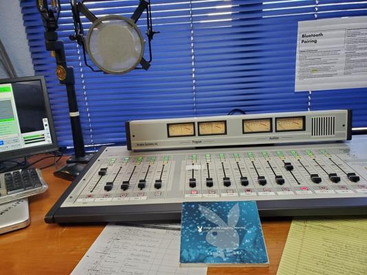Photo of KDRT studio controls