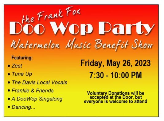 Flier for Doo Wop benefit