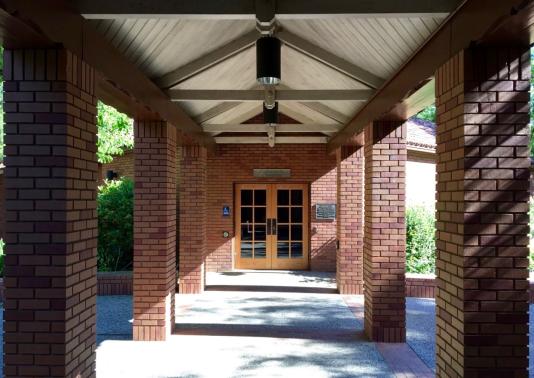 The council chambers are beyond that door