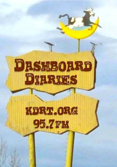 Photo of old Milk Farm sign with text altered to read "Dashboard Diaries"