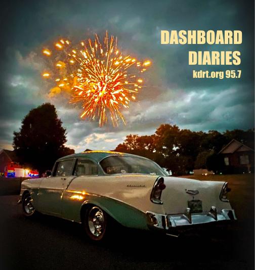 Fireworks over a 1956 Chevrolet Bel Air