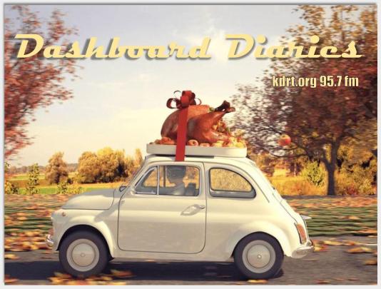 Vintage Fiat with giant turkey on top