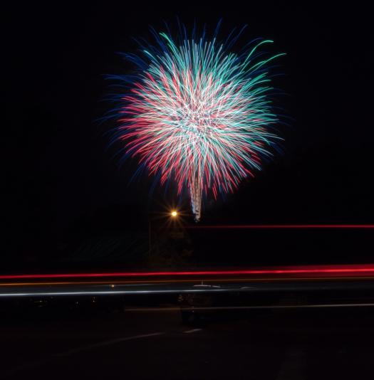 Part of Davis fireworks show July 4 2010