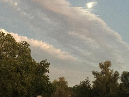Full moon above north Davis, CA, August 2022