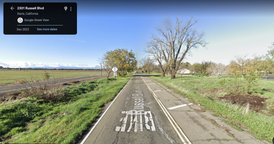 Google Street View screenshot on Russell, west of Davis