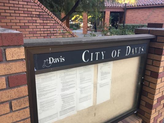 Davis CA city sign