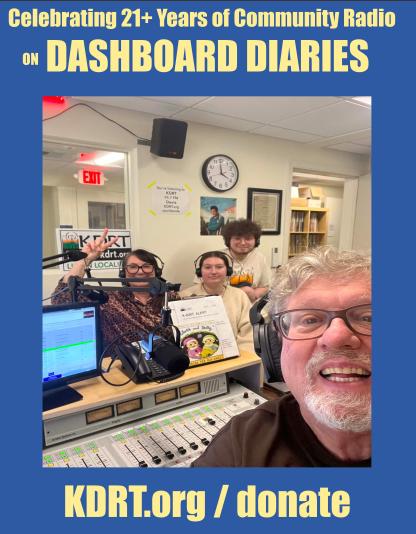 Photo of RayK with his family in the KDRT studio