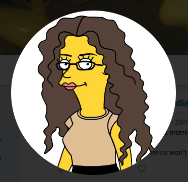 Karma Walton as a Simpsons character