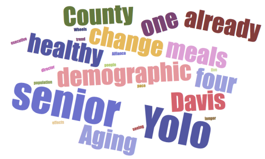 Older in Yolo, a word cloud
