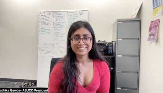 ASUCD President Radhika Gawde, January 2023