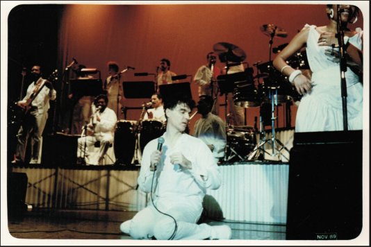 David Byrne concert, photo from his website