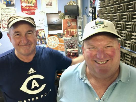 Steve Robinson (left), Rod Moseanko in KDRT studio May 2024
