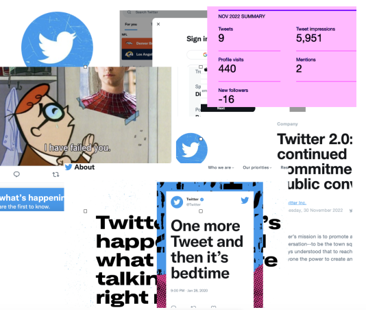 Images from Twitter accounts Dec 2022