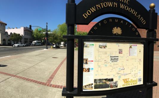 Downtown Woodland, CA, April 2021