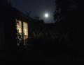 Full moon on Davis street