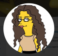 Karma Walton as a Simpsons character