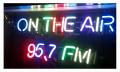KDRT community radio for Davis in neon art