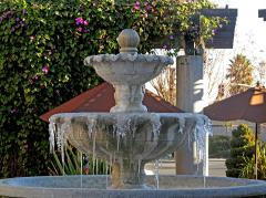 frozen water in a fountain