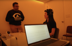Image from video about amber light research at UC Davis
