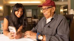 Avantika Gokulnatha at table with Jack McGruder