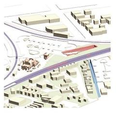 Drawing of proposed underpass at Davis train station