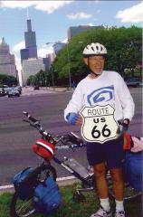 Doug Waterman at Chicago end of Route 66