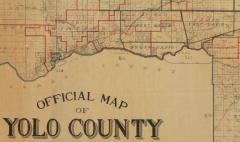 Old Yolo County map, showing part of Davis
