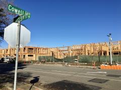 Plaza 2555 apartments, under construction in south Davis, January 2024